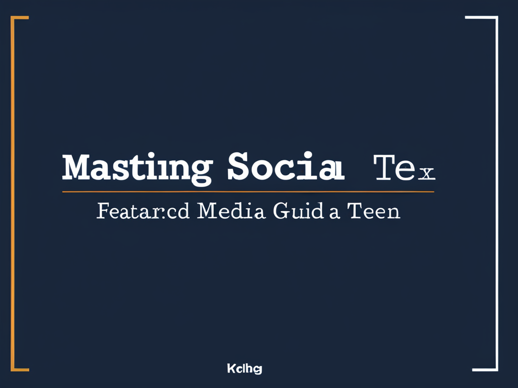 Featured image for blog post: Mastering Social Media as a Teen: A Balance Guide